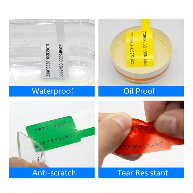 150Pcs/5 Sheets Cable Labels Wire Marking Network Waterproof Laser Printer