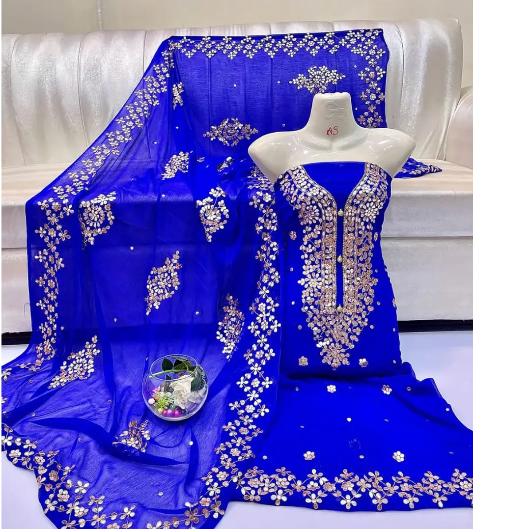  New Arrival  Elegant Hand Embroidered Gotta Jall Suit 