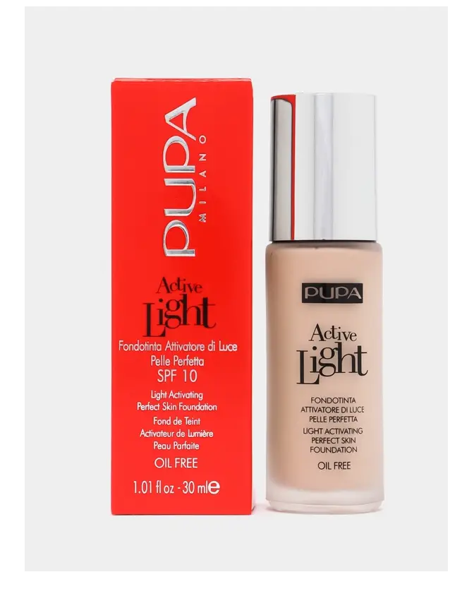 PUPA MILANO ACTIVE LIGHT FOUNDATION | 30mL