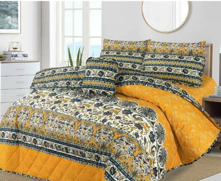 7 PCS COTTON Double Bed comforter Set
