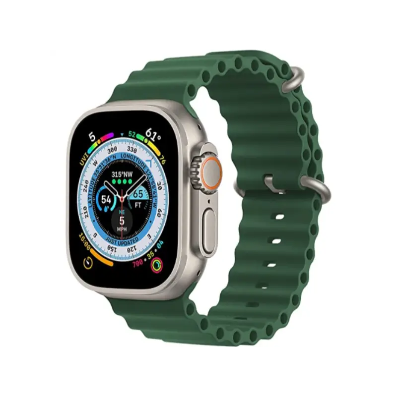 Silicone Ocean Band Strap for Smart Watch Ultra 8 7 6 5 4 SE 45mm 49mm 44mm 42mm