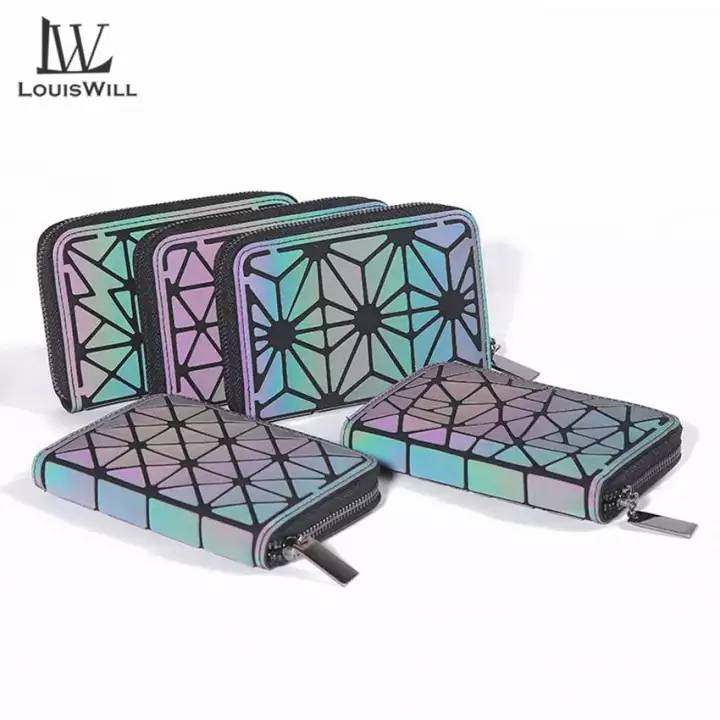 LouisWill Women Wallet Fashion Geometric Ladies Bags Luminou