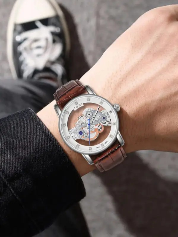 Tomi Face Gear Dual Strap Luxury Business WatchMM4772