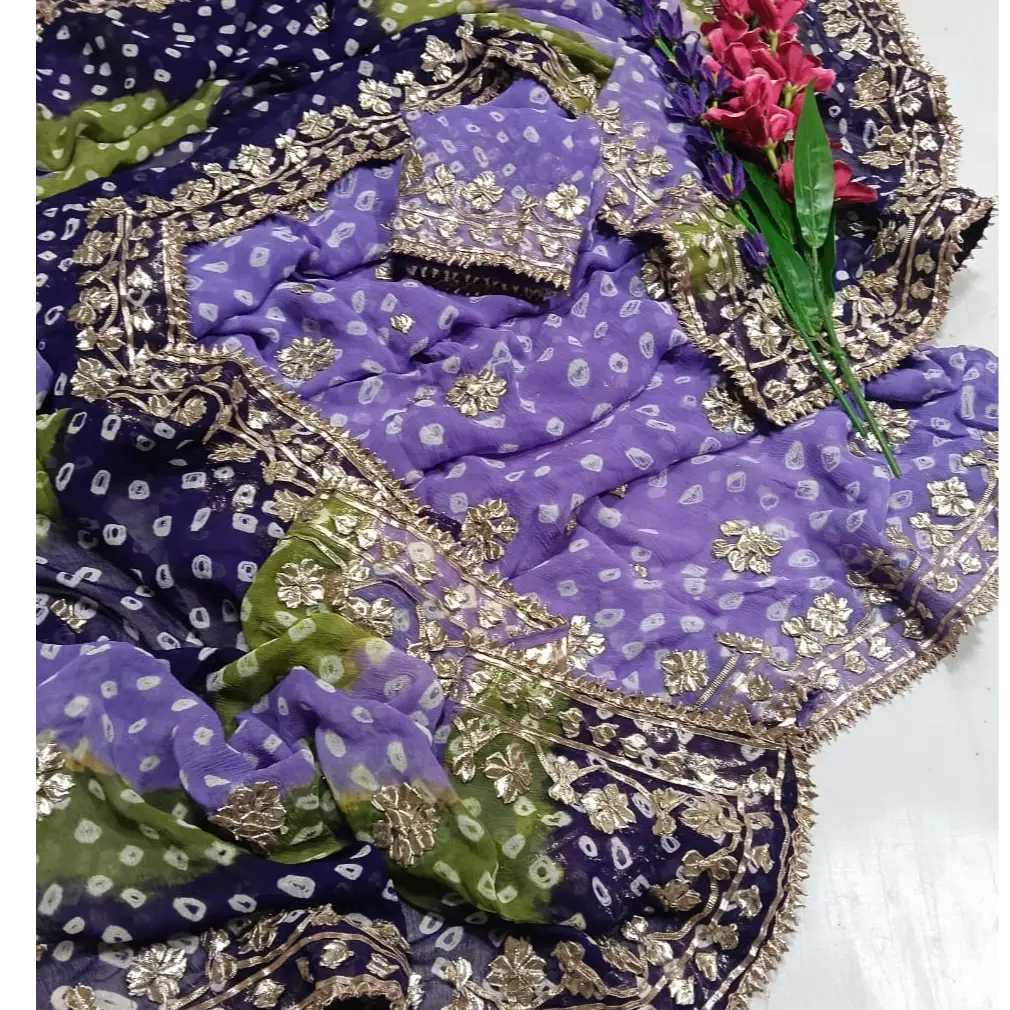 Chunri LCD Gotta 2PC Suit  Pure PK Karinkal Chiffon | Royal Festive Edition