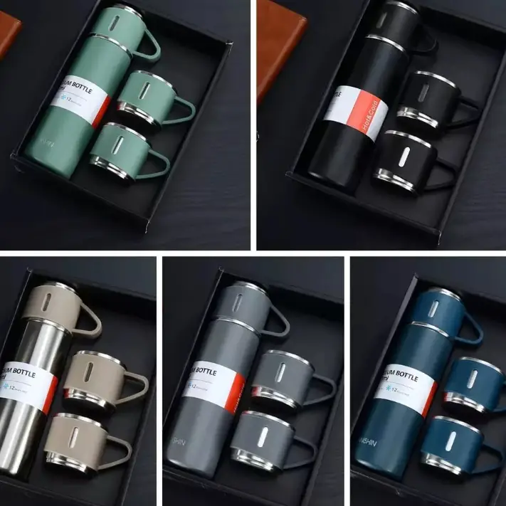 500ml High Quality Food Grade Stainless Steel Vacuum Flask Set