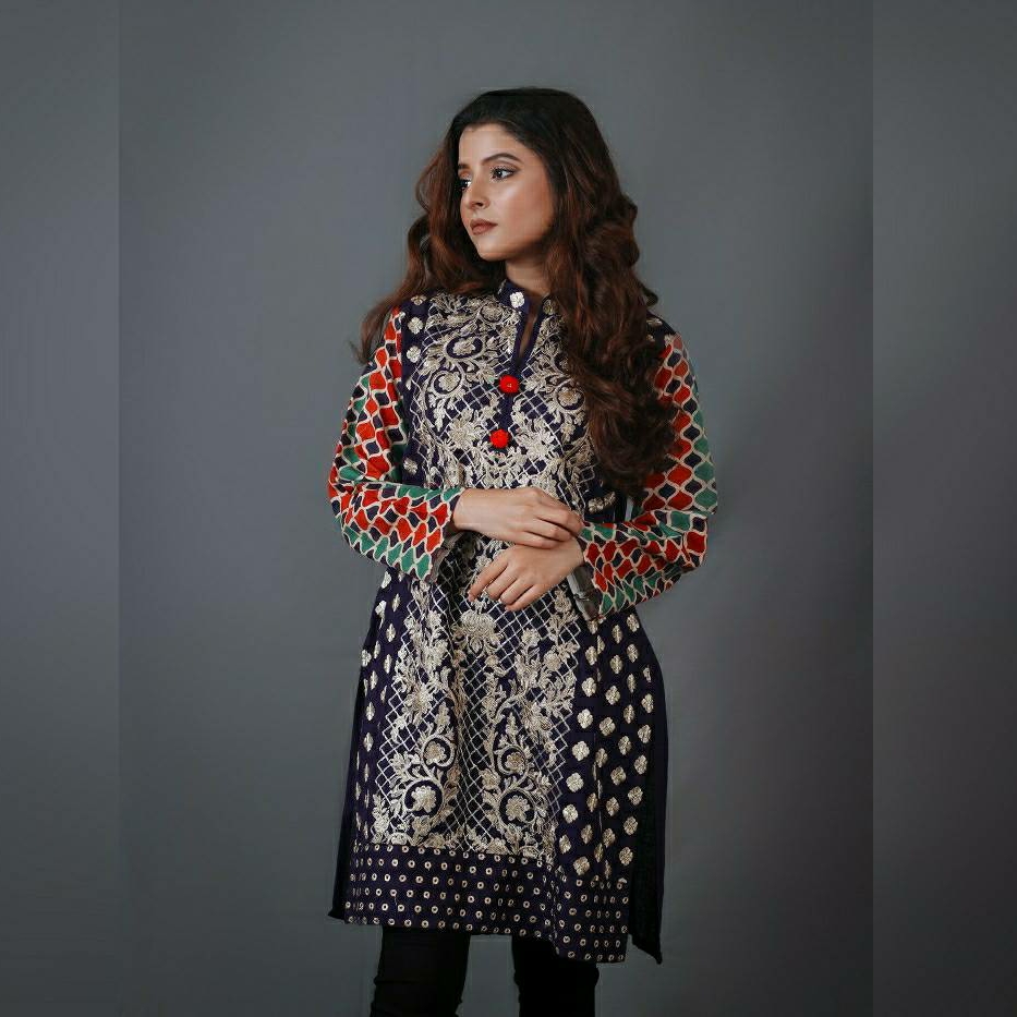 PURPLE SKIN JAAL KURTA  spd 487