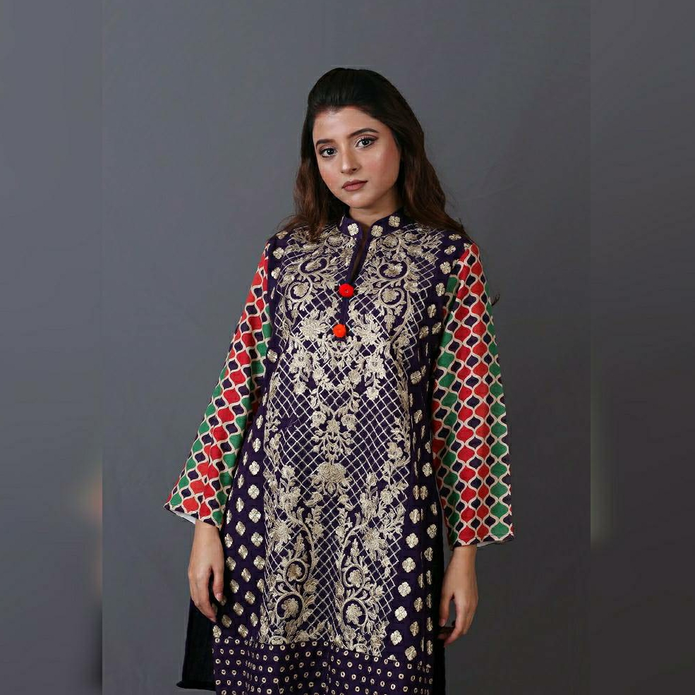 PURPLE SKIN JAAL KURTA  spd 487