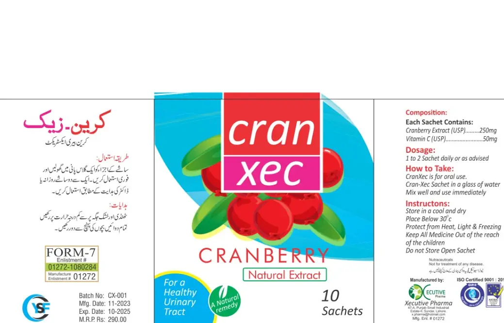 Cran Xec | Sachet | UTI Problem