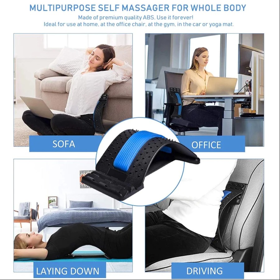 Magic Back Stretcher Lumbar Support Device For Upper And Lower Back Pain Relief