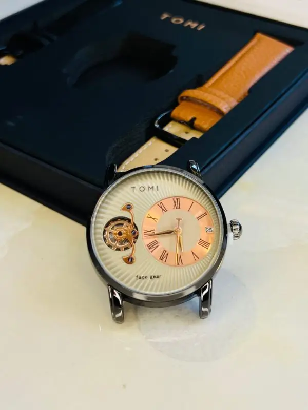 Tomi Face Gear Dual Strap Luxury Business Watch (tomi-104) MM4773