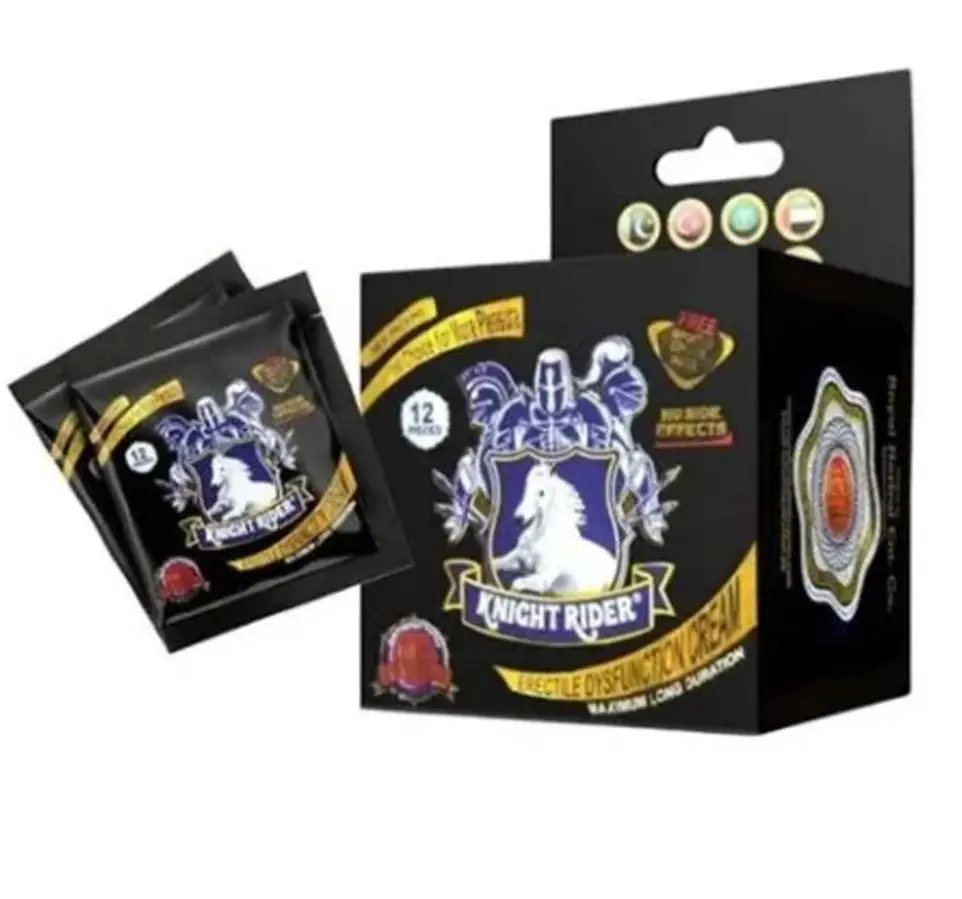 Knight Rider Delay Cream + Condoms Complete Box 12 Pcs