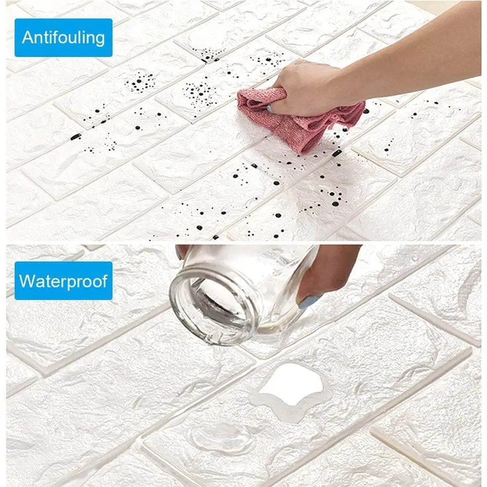 3D Brick Wall Sticker  Self-Adhesive Foam Wallpaper for Home & Office Decor