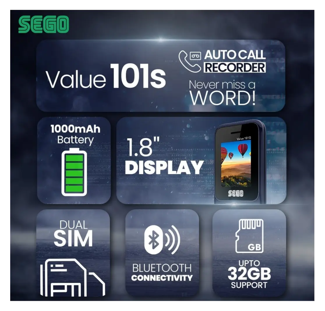 Sego Value 101s Dual Sim Phone