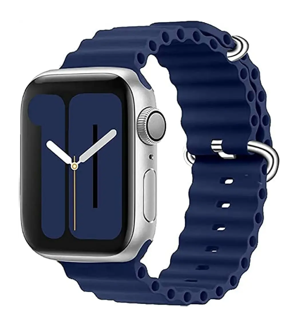 Silicone Ocean Band Strap for Smart Watch Ultra 8 7 6 5 4 SE 45mm 49mm 44mm 42mm