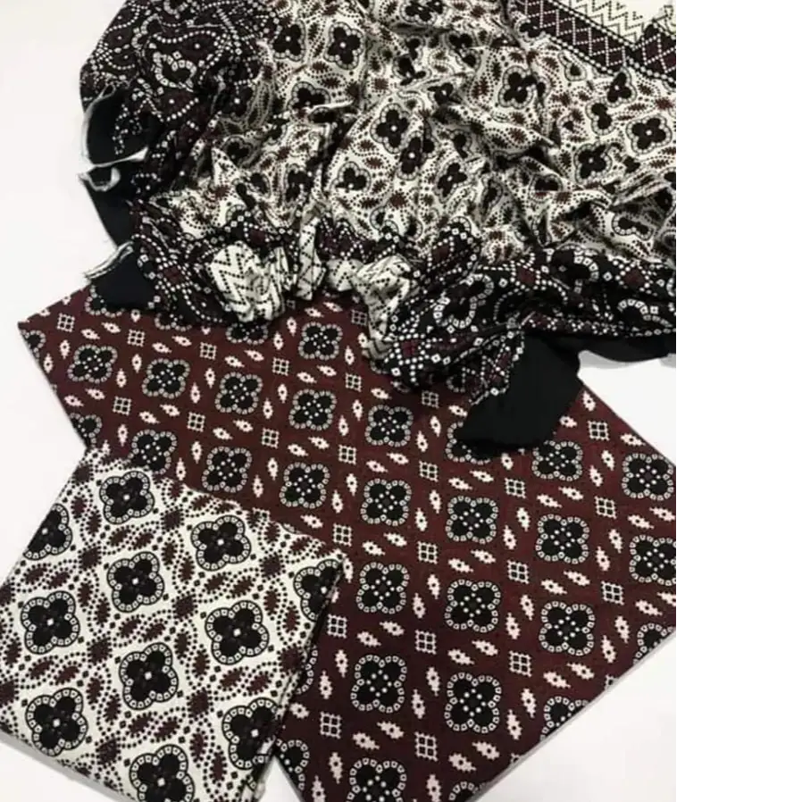 Premium Handmade Ajrak 3PC Cotton Suit  Heritage Elegance
