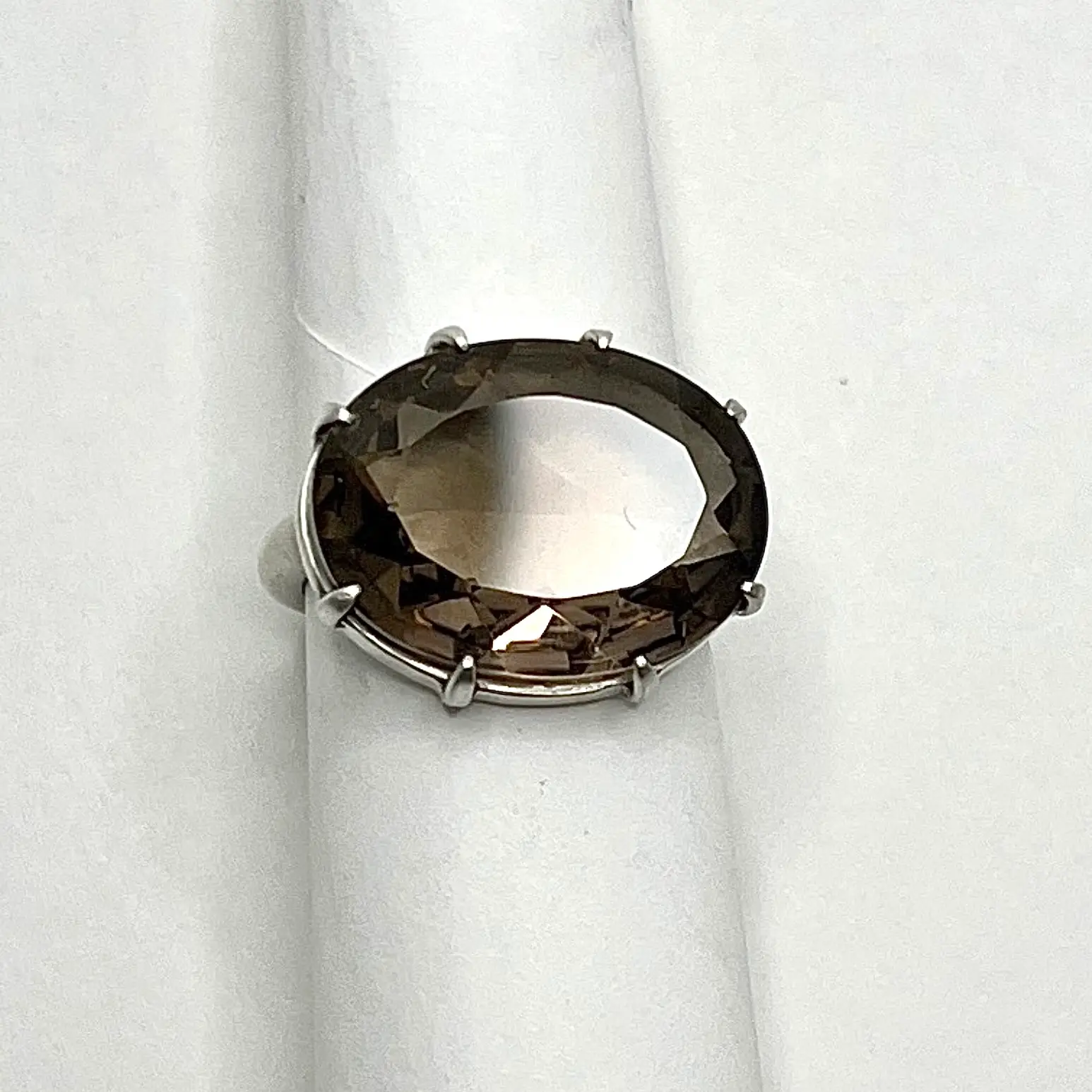 SMOKY QUARTZ EAST WEST RING