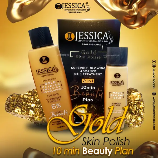 JESSICA GOLD SKIN POLISH ( PACK OF 2 )