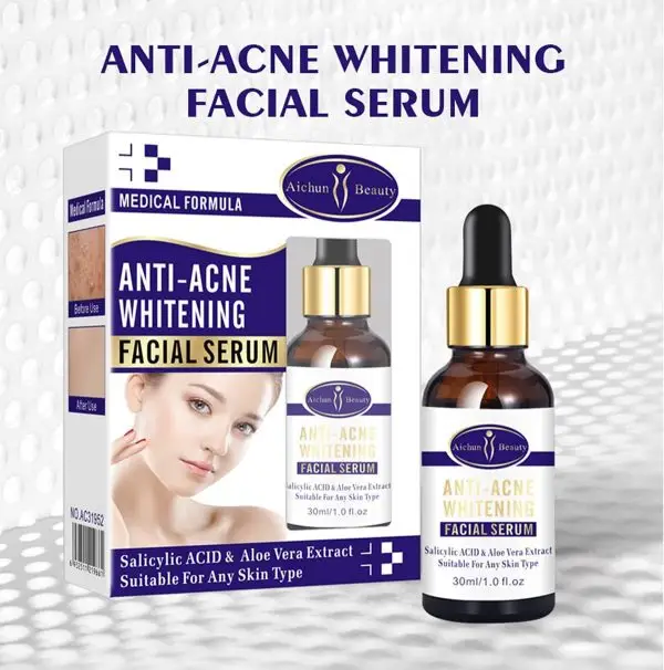 IMPORTED AICHUN BEAUTY Anti-Acne Facial Serum Aloe Vera Extract Salicylic Acid Repairs Damaged Skin 30ml