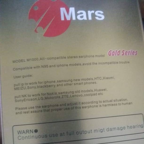 Mars Handsfre Gold Series