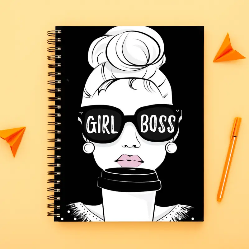 Girl Boss collection-Spiral notebook for Girls-A5 size -Printed cover back & front