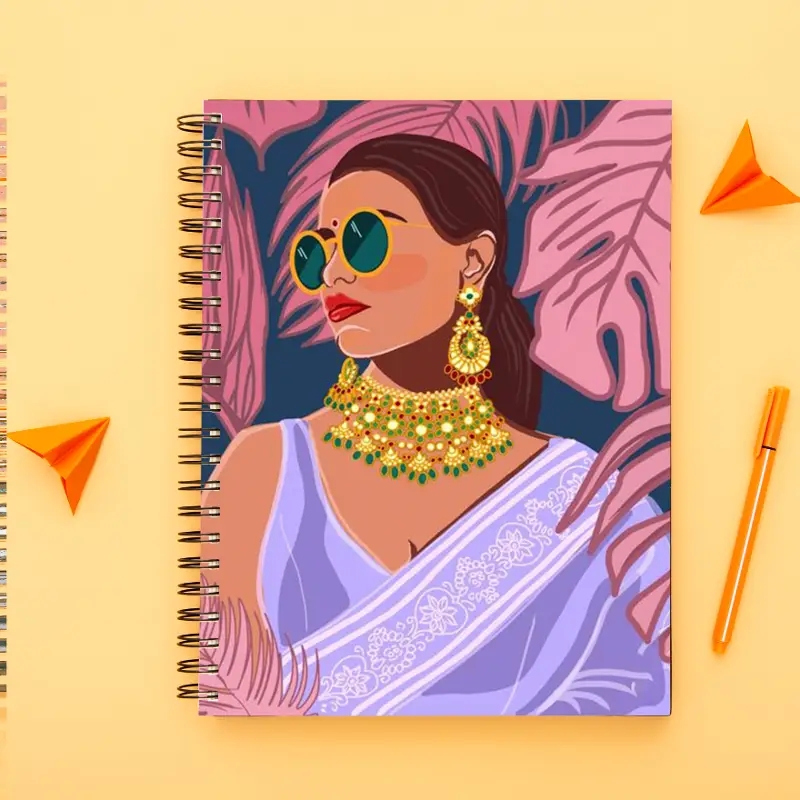 Girls collection-Spiral notebook for Girls-A5 size -Printed cover back & front