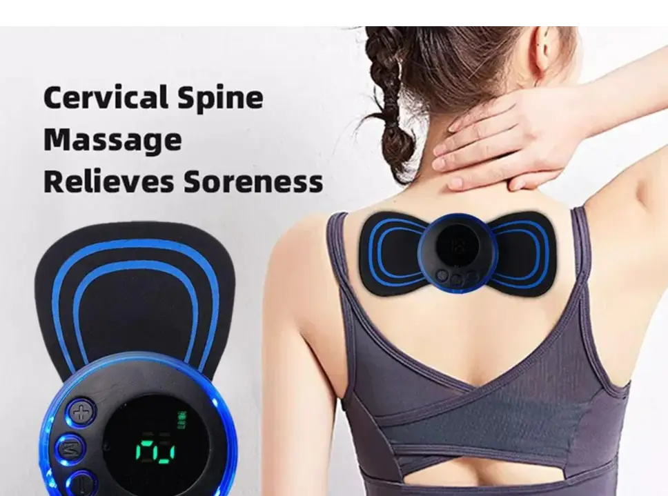 Rechargeable EMS Mini Body Massager Portable and Rechargeable Microcurrent Mini Pain Relief Neck Massager