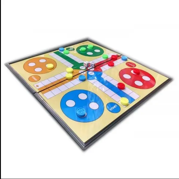 Foldable Magnetic Ludo Brain Game Multicolor