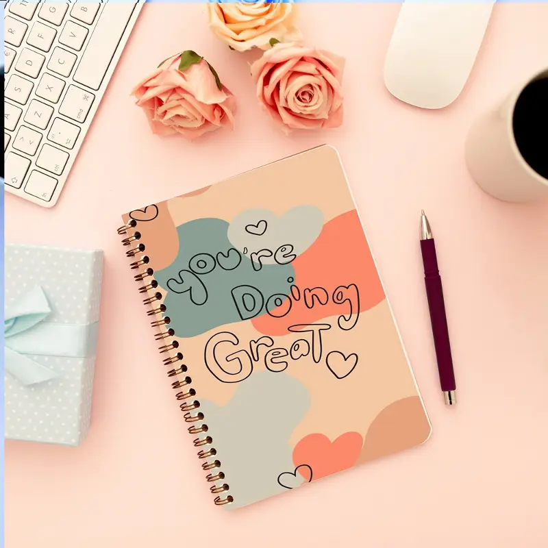 Cute Illustrated Spiral notebook for Girls-A5 size -Printed cover back & front