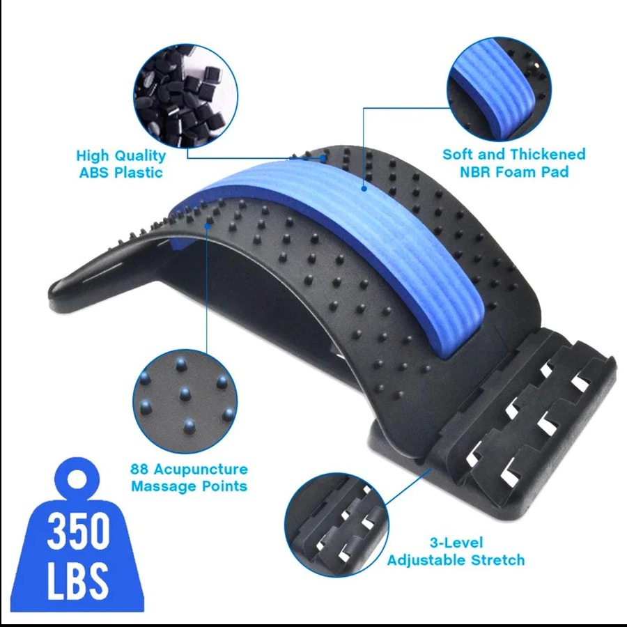 Magic Back Stretcher Lumbar Support Device For Upper And Lower Back Pain Relief