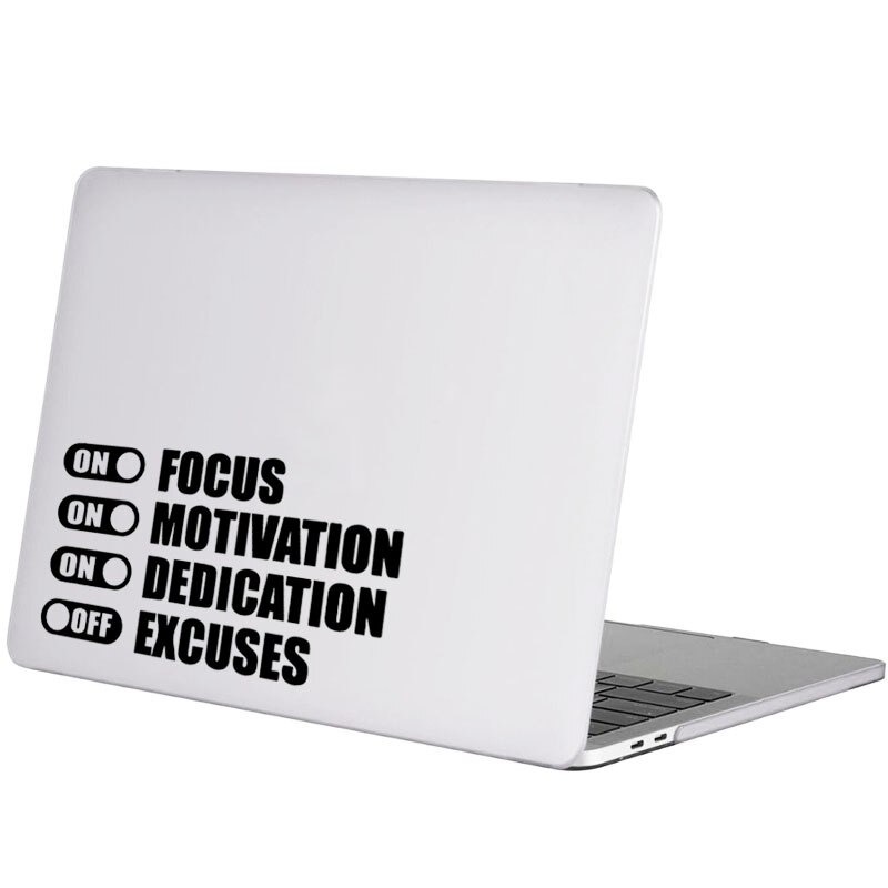 Motivation Quote Switch Vinyl Decal Laptop Sticker, Laptop Stickers by Zain