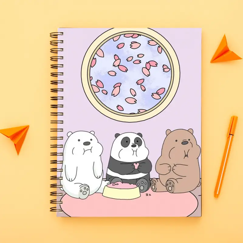 Cute Illustrated Spiral notebook for Girls-A5 size -Printed cover back & front