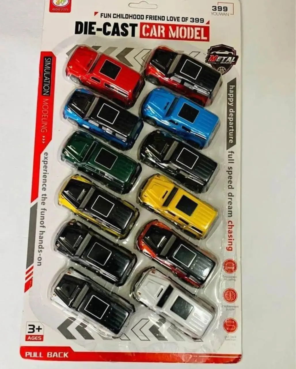 Pack of 12 Cars Jeep diecast Model
