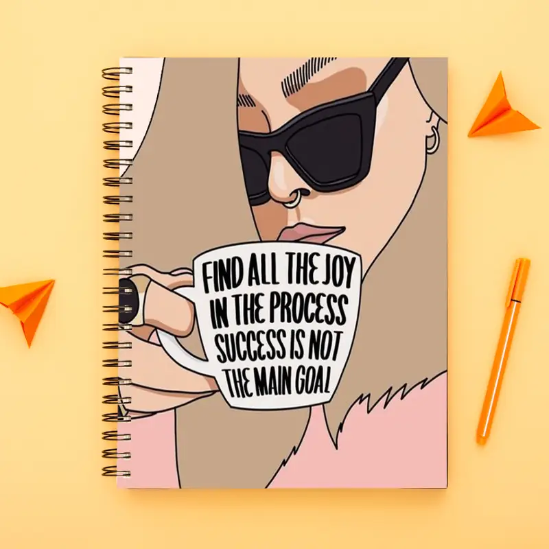 Girl Boss collection-Spiral notebook for Girls-A5 size -Printed cover back & front