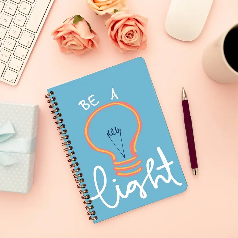 Cute Illustrated Spiral notebook for Girls-A5 size -Printed cover back & front