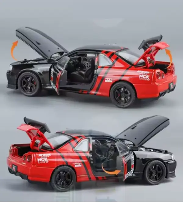 :32 Nissan Skyline GTR R34 JDM Racing Car Model