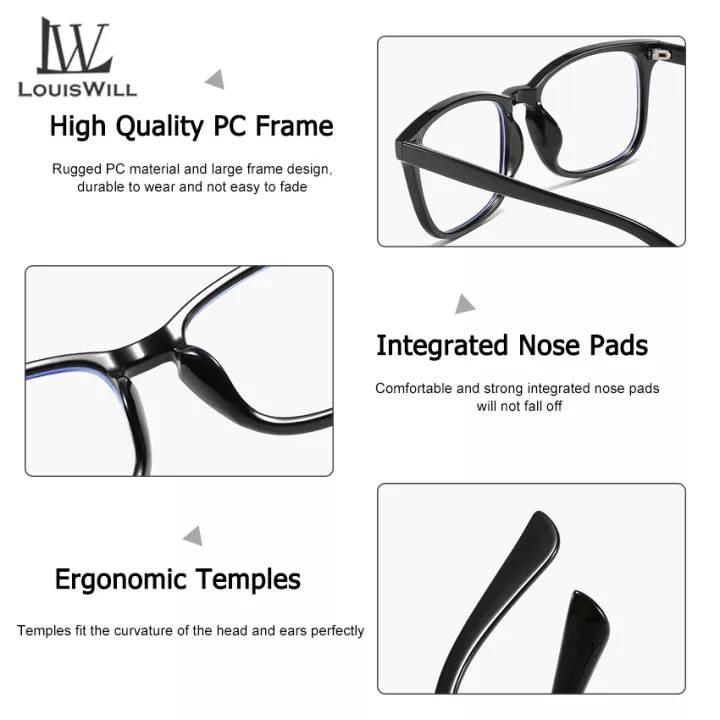 LouisWill Computer Glasses Unisex Glasses Anti Blue Laser