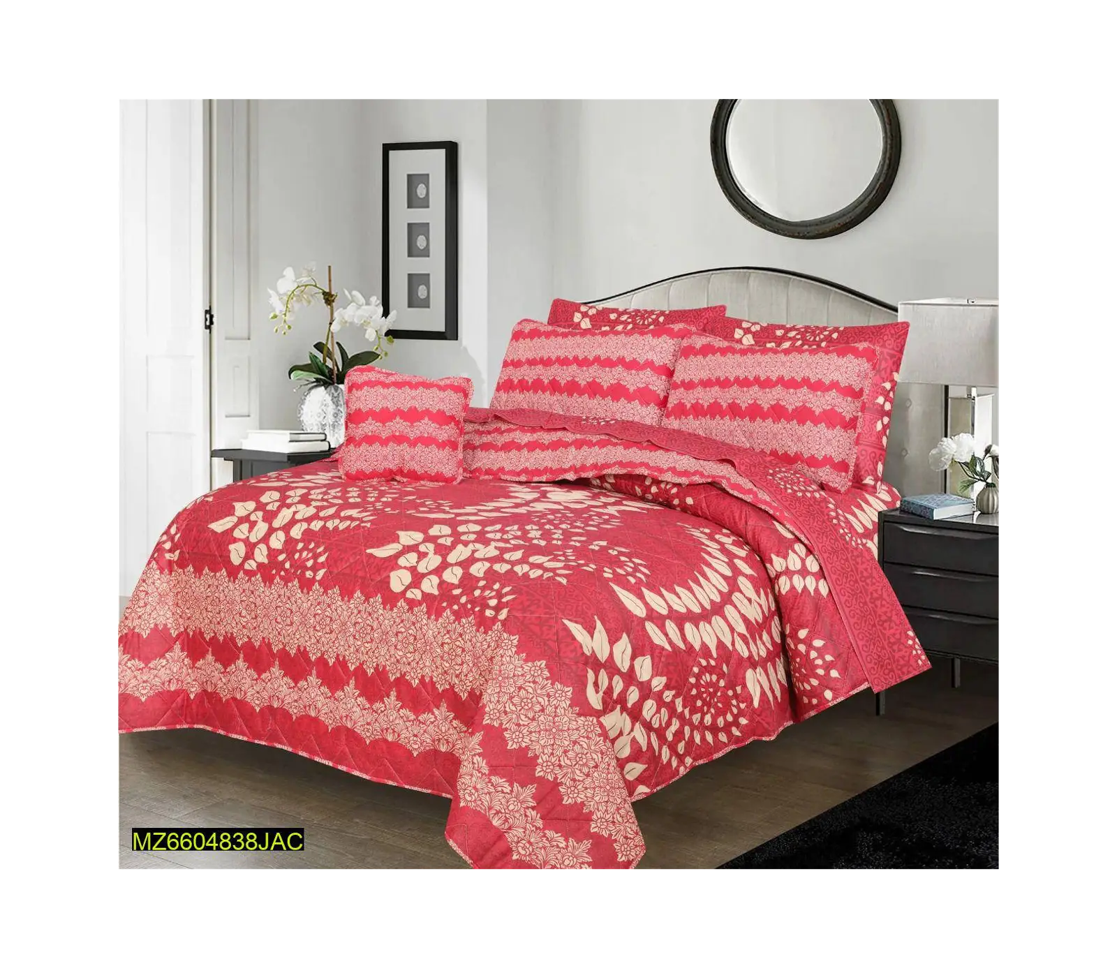 7 PCS COTTON Double Bed comforter Set