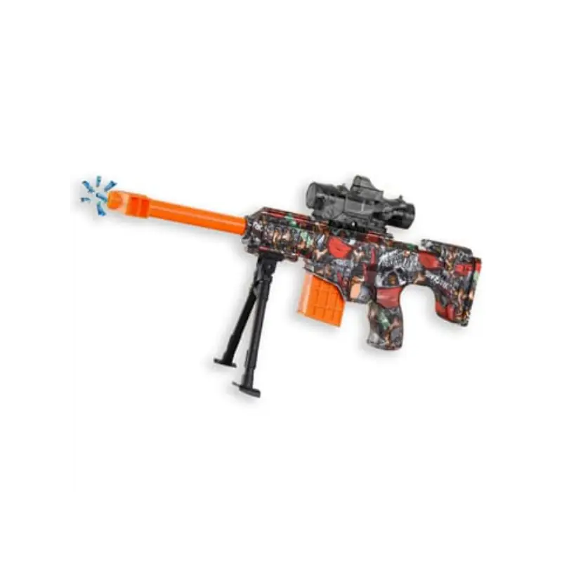 Ultimate Gel Blaster Gun with Stand  Electric Water Polo Shooting Game for Outdoor Fun